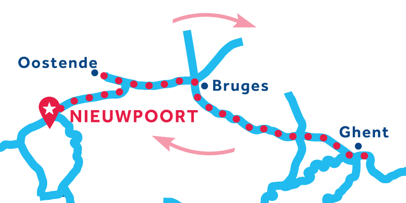 Nieuwpoort RETURN via Bruges & Ghent