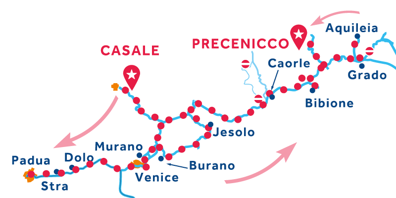 Casale to Precenicco via Venice & Padua, Chioggia