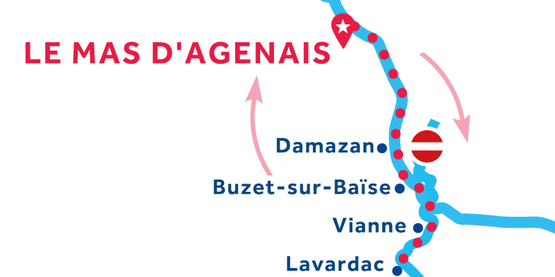 Le Mas-d'Agenais RETURN via Buzet-sur-Baïse