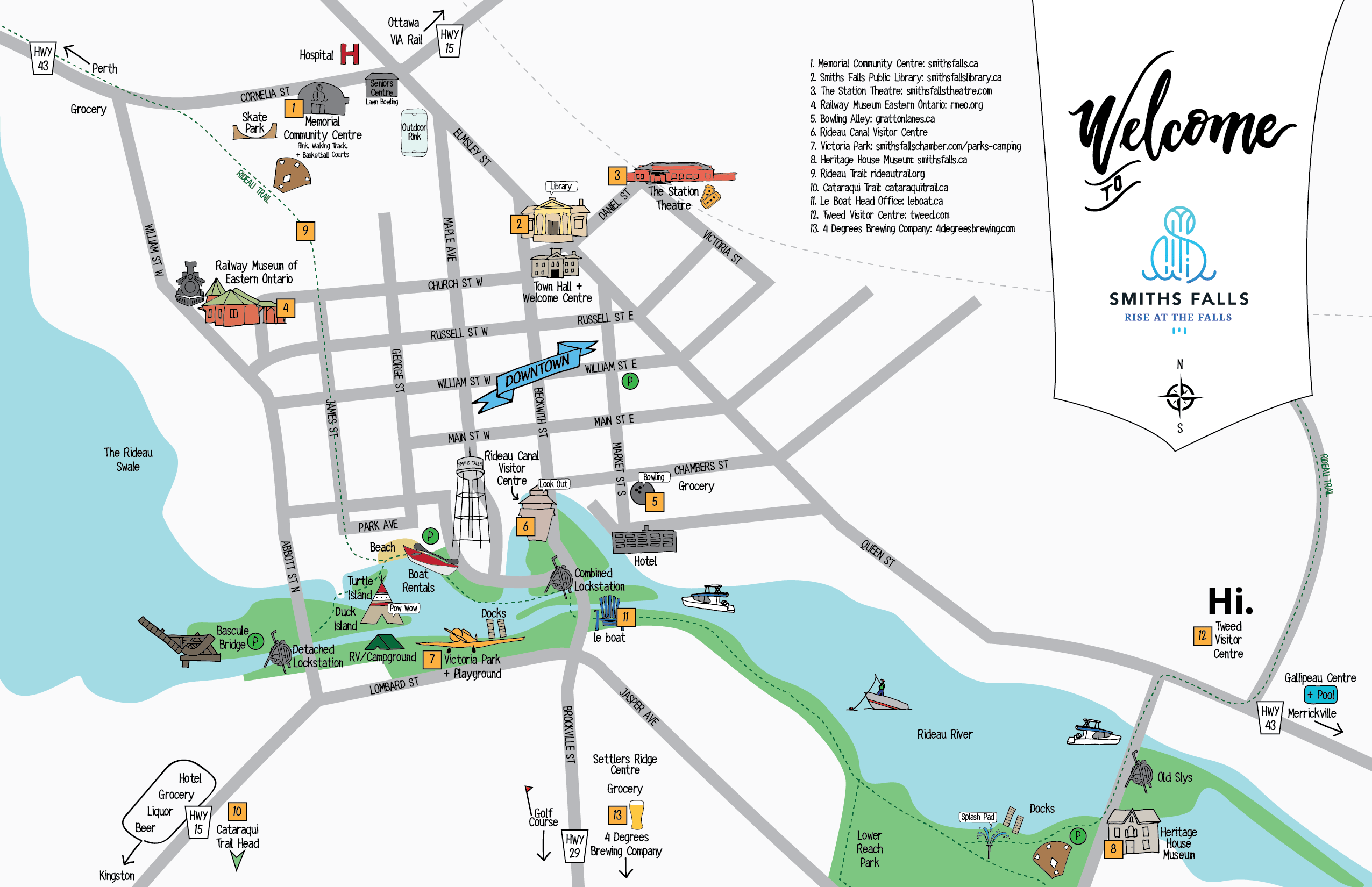 Map of Smiths Falls